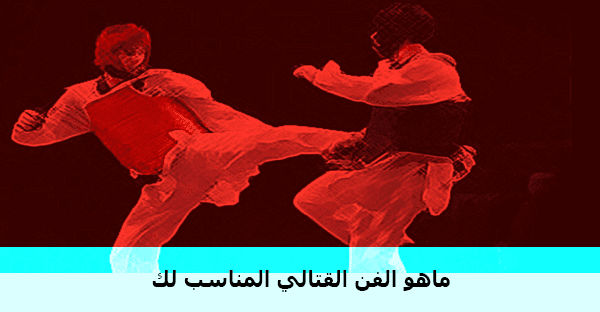ماهو الفن القتالي المناسب لك