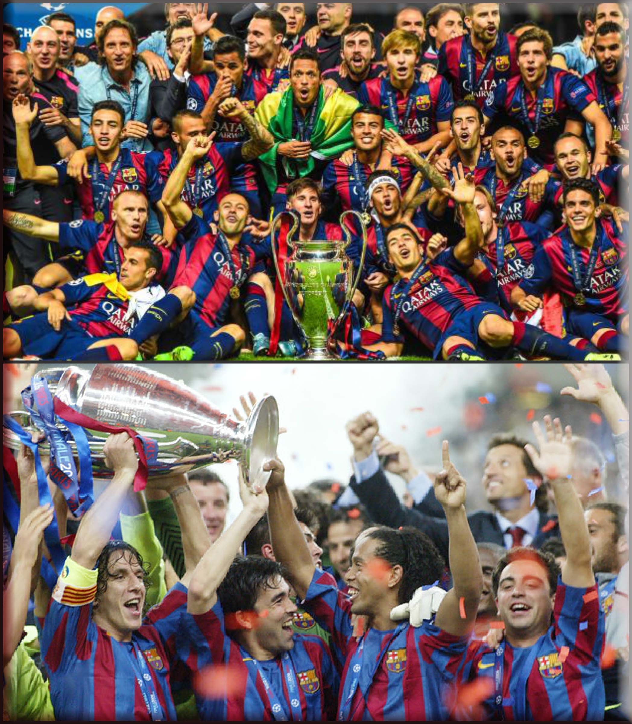 كم حقق فريق برشلونة لقب دوري الأبطال بـ 20 سنة الأخيرة (العقدين الأخيرين) ؟