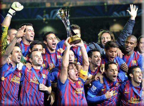 كم مرة فاز فريق برشلونة بلقب بطولة العالم للأندية ؟