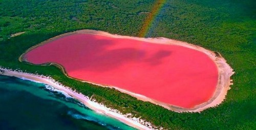 وهذه البحيرة التي تبدو وردية اللون حقيقية أم خدعة من الفوتوشوب؟